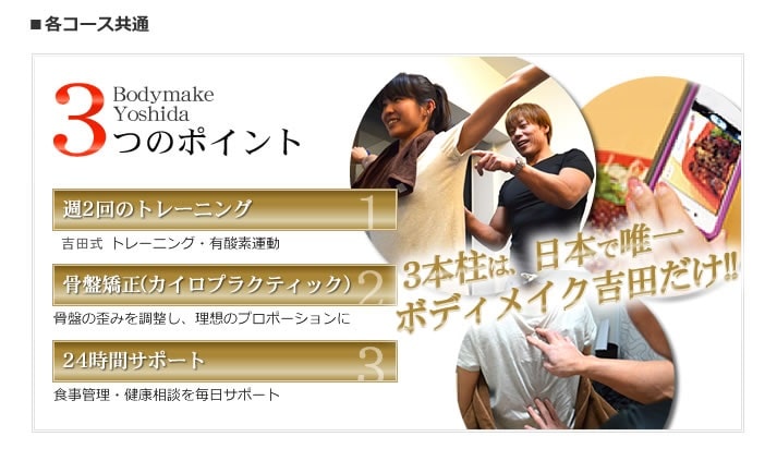 Bodymake Yoshida(ボディメイク ヨシダ)の特徴1